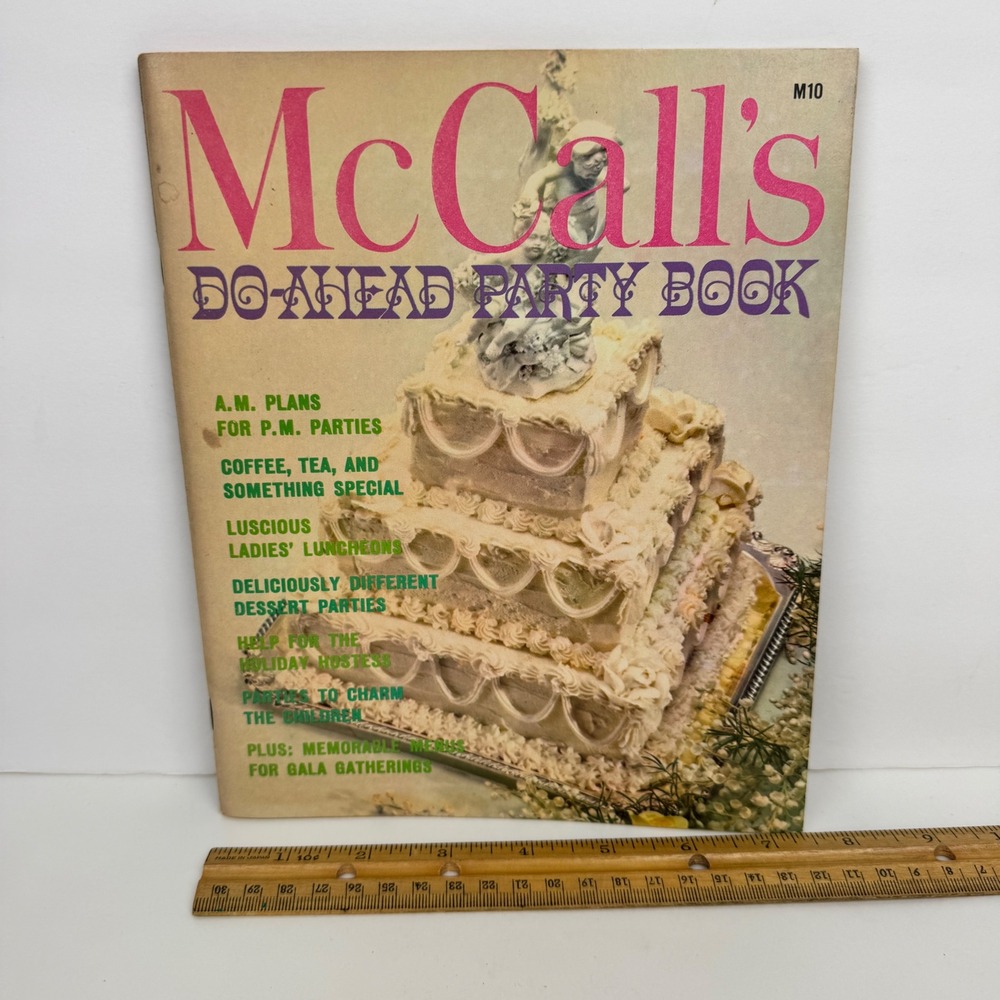 Vtg 60s McCalls Cookbook Collect Replacement Do Ahead Party Book M10 Paperback